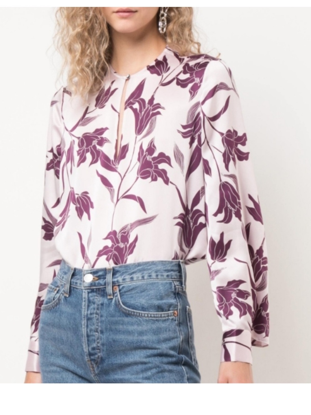 Equipment Delainey Floral Silk Blouse size M
